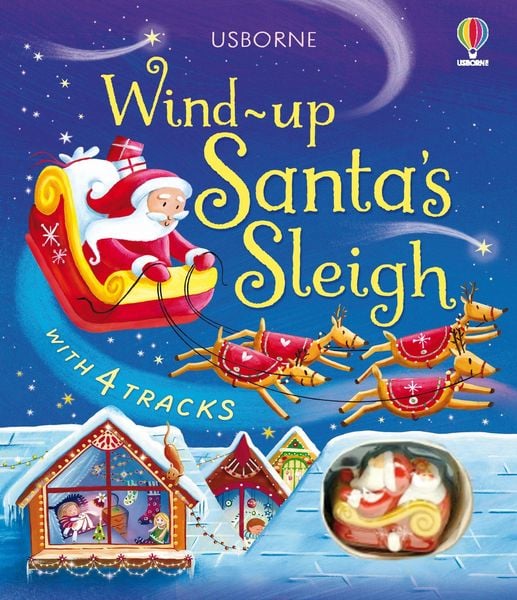 Wind-Up Santa's Sleigh, Gebundene Ausgabe von Fiona Watt, Usborne, 9781836041573
