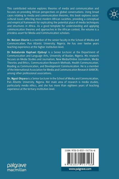 Produktbild: Media and Communication Theory in Africa