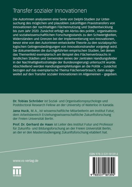 Produktbild: Transfer sozialer Innovationen