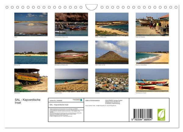 Produktbild: SAL - Kapverdische Insel (Wandkalender 2027 DIN A4 quer), CALVENDO Monatskalender