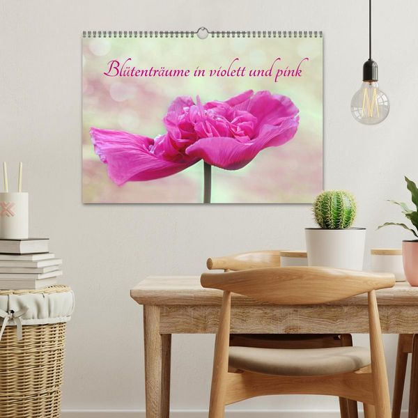 Produktbild: Bl&uuml;tentr&auml;ume in violett und pink (Wandkalender 2026 DIN A3 quer), CALVENDO Monatskalender