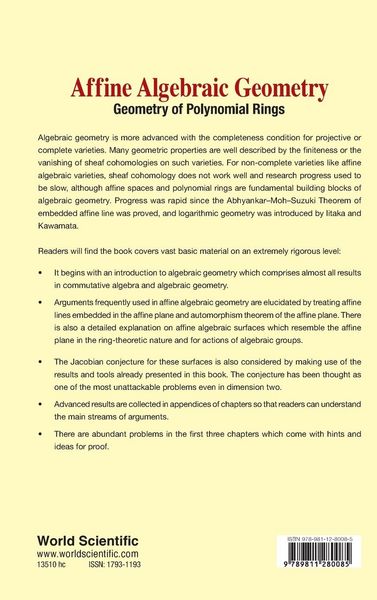 Produktbild: Affine Algebraic Geometry