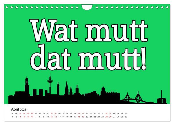 Produktbild: Hamburger Schnack (Wandkalender 2026 DIN A4 quer), CALVENDO Monatskalender