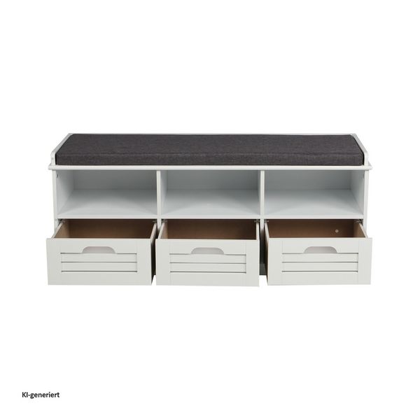 Produktbild: HTI-Living Schuhbank mit 3 Schubladen Kara Schuhbank mit 3 Schubladen Kara