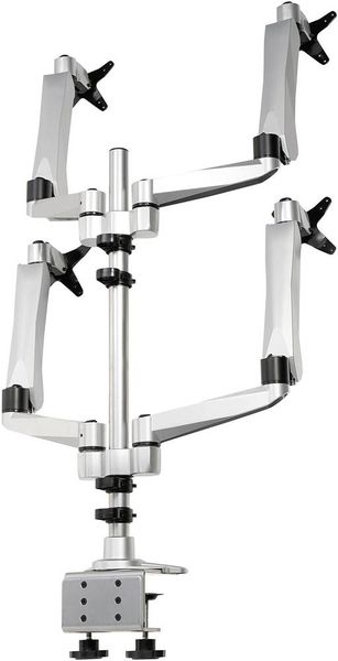 Produktbild: SpeaKa Professional Monitor-Tischhalterung SP-3957076 Flex 4 Display(s) 25,4cm (10\") - 68,6cm (27\") Schwarz, Silbe