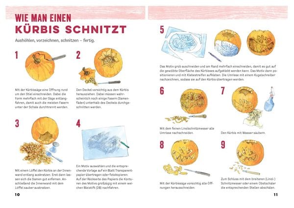 Produktbild: K&uuml;rbis schnitzen - 66 Vorlagen f&uuml;r jede Gr&ouml;&szlig;e, mit QR-Code