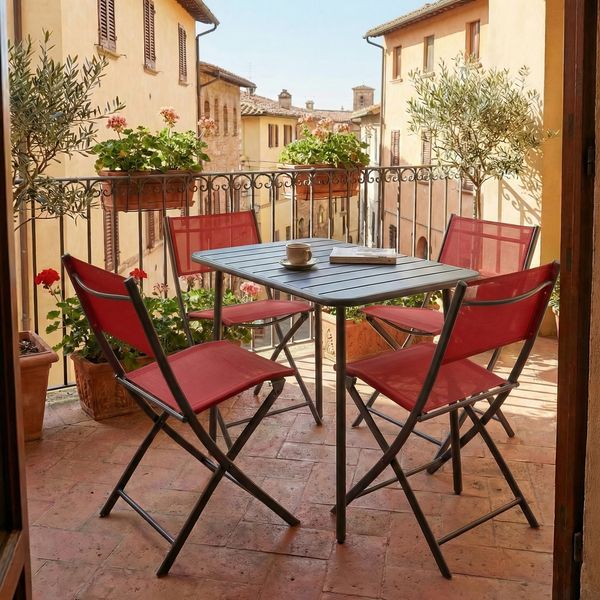 Produktbild: 5 tlg. Bistroset Balkonset Gartenset Sumila 80x55