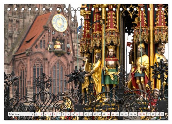 Produktbild: Wunderbares N&uuml;rnberg (Tischkalender 2026 DIN A5 quer), CALVENDO Monatskalender