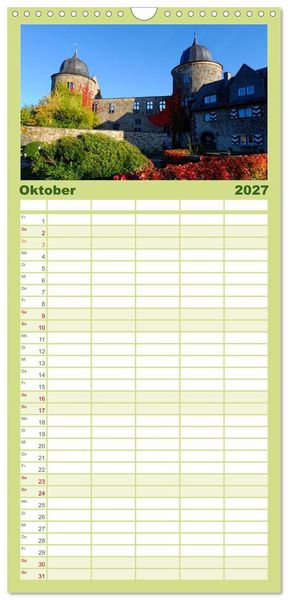 Produktbild: Familienplaner 2027 - Hofgeismar - Dornr&ouml;schenstadt und Fachwerkh&auml;user mit 5 Spalten (Wandkalender, 21 x 45 cm) CALVENDO