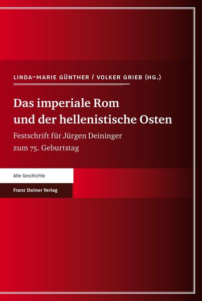 Produktbild: Das imperiale Rom und der hellenistische Osten