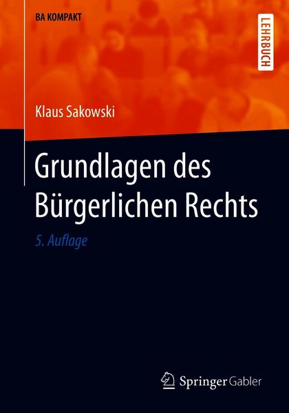 Produktbild: Grundlagen des B&uuml;rgerlichen Rechts