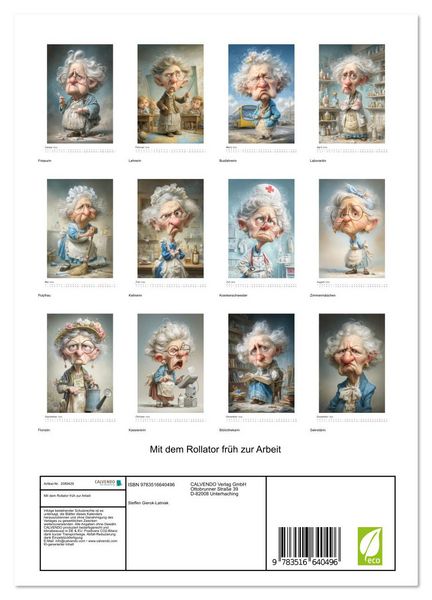 Produktbild: Mit dem Rollator fr&uuml;h zur Arbeit (Wandkalender 2026 DIN A4 hoch), CALVENDO Monatskalender