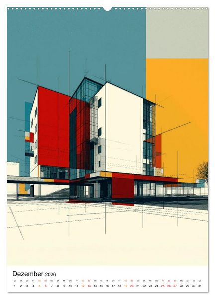 Produktbild: Bauhaus Re:Vision (Wandkalender 2026 DIN A2 hoch), CALVENDO Monatskalender