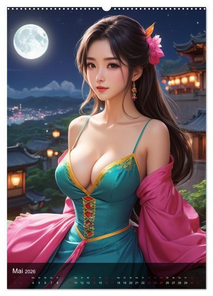 Produktbild: Sexy Manga Girls (Wandkalender 2026 DIN A2 hoch), CALVENDO Monatskalender