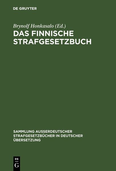 Produktbild: Das Finnische Strafgesetzbuch