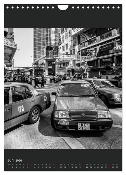 Produktbild: Hongkong schwarzwei&szlig; (Wandkalender 2026 DIN A4 hoch), CALVENDO Monatskalender