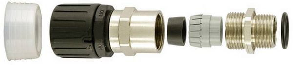 Produktbild: HellermannTyton 166-22100 HGL13-SCG-M16 Schlauchverschraubung Schwarz 9.80mm Gerade 1St.