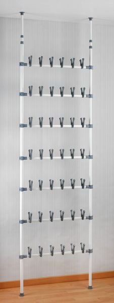 Produktbild: Teleskop Schuhregal Mod. Atlas, f&uuml;r 42 Paar Schuhe