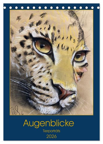 Produktbild: Augenblicke - Tierportr&auml;ts (Tischkalender 2026 DIN A5 hoch), CALVENDO Monatskalender