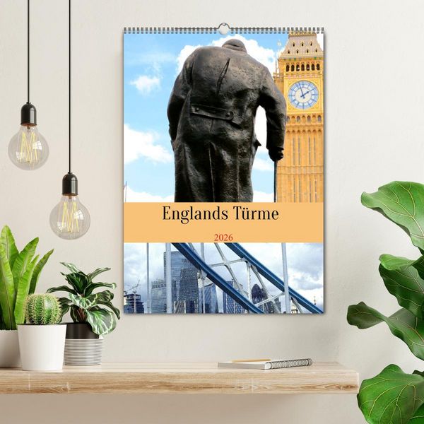 Produktbild: Englands T&uuml;rme (Wandkalender 2026 DIN A2 hoch), CALVENDO Monatskalender