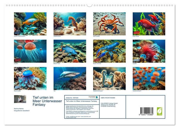 Produktbild: Tief unten im Meer Unterwasser Fantasy (hochwertiger Premium Wandkalender 2026 DIN A2 quer), Kunstdruck in Hochglanz
