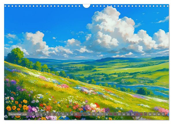 Produktbild: Spaziergang durch Anime Welten (Wandkalender 2026 DIN A3 quer), CALVENDO Monatskalender