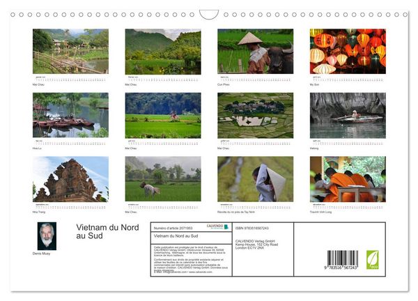 Produktbild: Vietnam du Nord au Sud (Calendrier mural 2026 DIN A3 vertical), CALVENDO calendrier mensuel