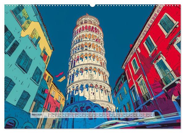 Produktbild: Comic City (Wandkalender 2026 DIN A2 quer), CALVENDO Monatskalender