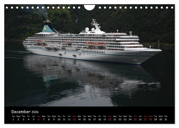 Produktbild: Cruise ships around the world (Wall Calendar 2026 DIN A4 landscape), CALVENDO 12 Month Wall Calendar