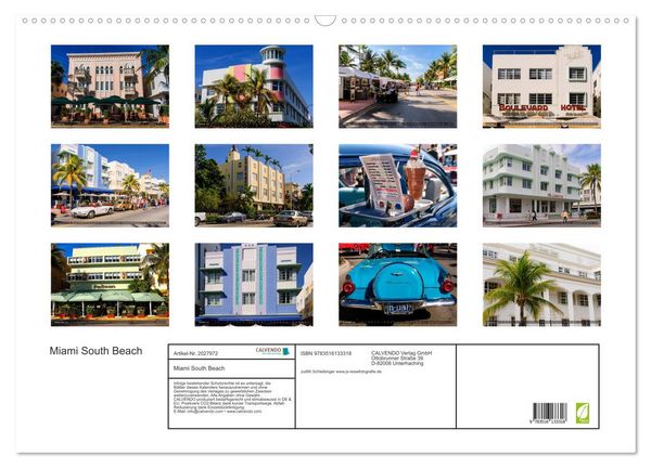 Produktbild: Miami South Beach (Wandkalender 2026 DIN A2 quer), CALVENDO Monatskalender