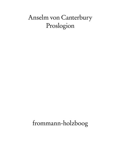 Produktbild: Proslogion