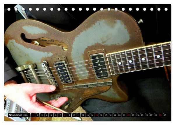 Produktbild: JAZZGITARREN in Szene gesetzt (Tischkalender 2026 DIN A5 quer), CALVENDO Monatskalender