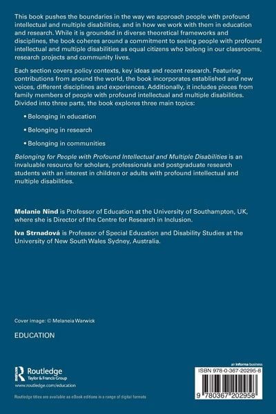 Produktbild: Belonging for People with Profound Intellectual and Multiple Disabilities