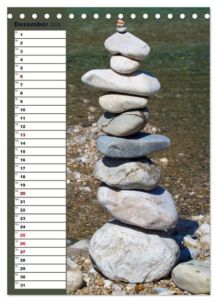 Produktbild: Steinmanderl - Der Steinm&auml;nnchen Geburtstagskalender (Tischkalender 2026 DIN A5 hoch), CALVENDO Monatskalender