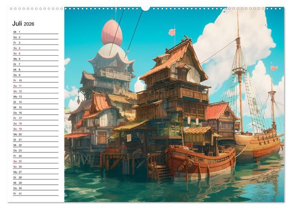 Produktbild: Anime Traumwelten (Wandkalender 2026 DIN A2 quer), CALVENDO Monatskalender