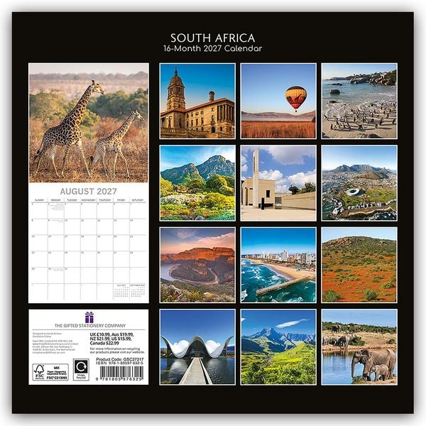 Produktbild: South Africa &ndash; S&uuml;dafrika 2027 &ndash; 16-Monatskalender