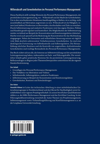 Produktbild: Willenskraft und Gewohnheiten im Personal Performance Management