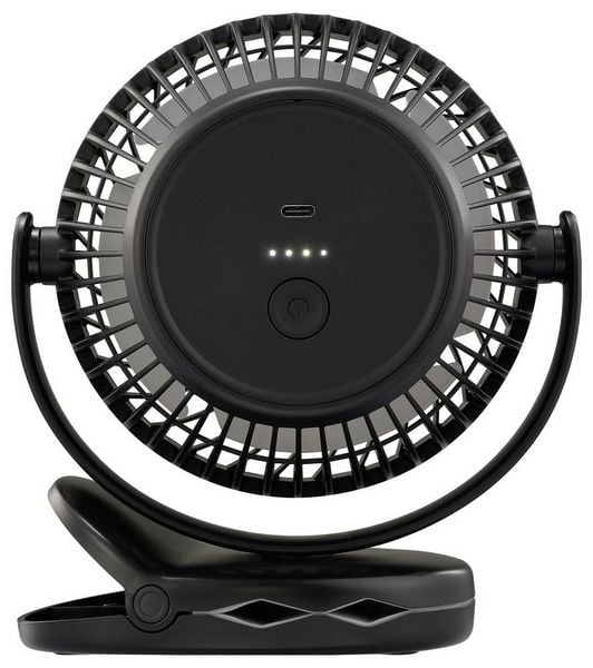 Produktbild: Sygonix Akku-Ventilator 4W Schwarz mit Akku