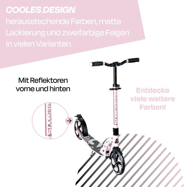 Produktbild: SIX DEGREES Alu Scooter 205 pastellrosa