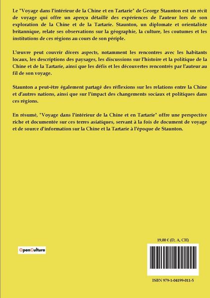 Produktbild: Voyage dans l'int&eacute;rieur de la Chine et en Tartarie