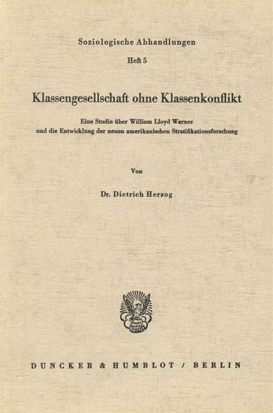 Produktbild: Klassengesellschaft ohne Klassenkonflikt.