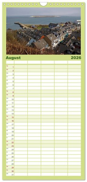 Produktbild: Familienplaner 2026 - Helgoland mit 5 Spalten (Wandkalender, 21 x 45 cm) CALVENDO