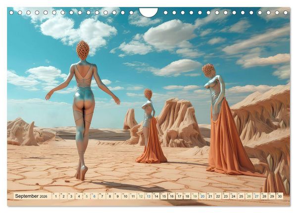 Produktbild: Surrealismus trifft W&uuml;ste (Wandkalender 2026 DIN A4 quer), CALVENDO Monatskalender