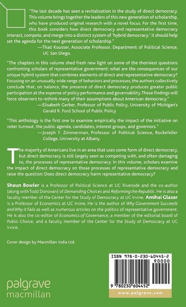 Produktbild: Direct Democracy&rsquo;s Impact on American Political Institutions