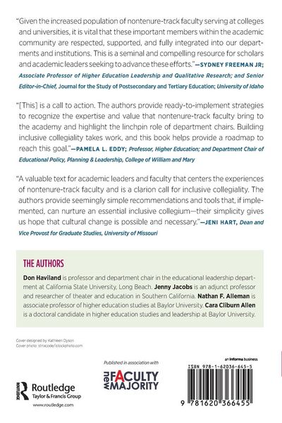 Produktbild: Inclusive Collegiality and Nontenure-Track Faculty