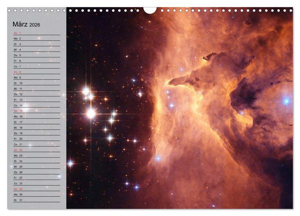 Produktbild: Der Weltraum. Spektakul&auml;re Gasnebel und Galaxien (Wandkalender 2026 DIN A3 quer), CALVENDO Monatskalender