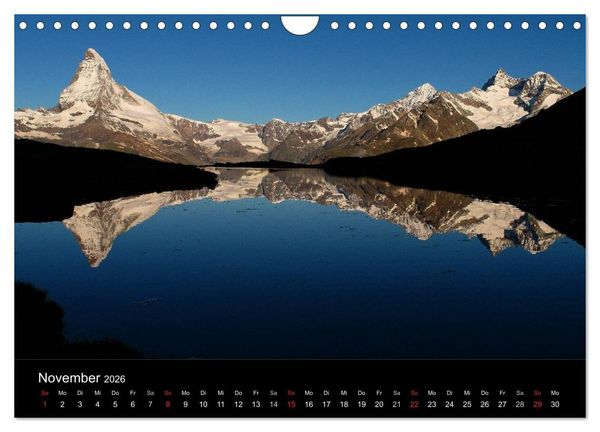 Produktbild: Zauber der Berge Zermatt und das Matterhorn (Wandkalender 2026 DIN A4 quer), CALVENDO Monatskalender