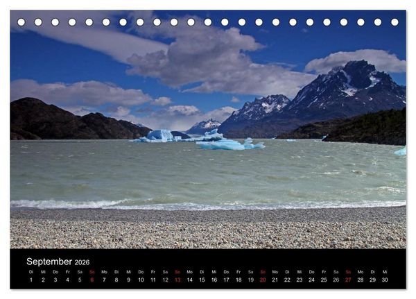 Produktbild: S&uuml;dpatagonien &ndash; das "Ende" der Welt (Tischkalender 2026 DIN A5 quer), CALVENDO Monatskalender