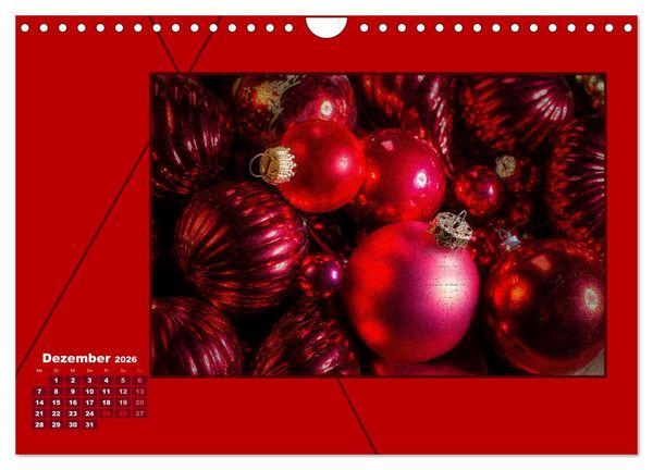 Produktbild: Powerfarbe Rot (Wandkalender 2026 DIN A4 quer), CALVENDO Monatskalender