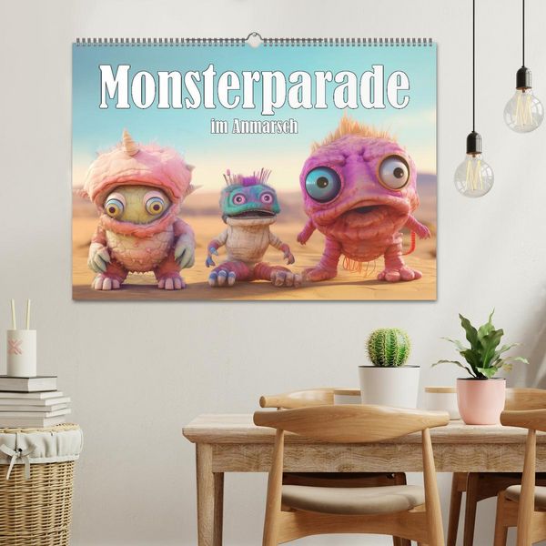 Produktbild: Monsterparade im Anmarsch (Wandkalender 2026 DIN A2 quer), CALVENDO Monatskalender